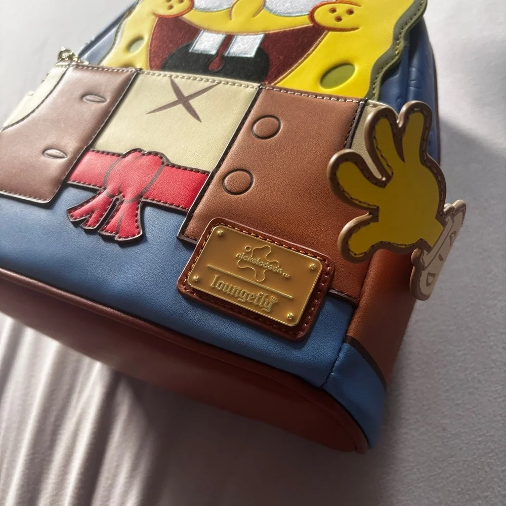 Loungefly SpongeBob SquarePants Pirate Cosplay Mini Backpack Yellow Blue NEW